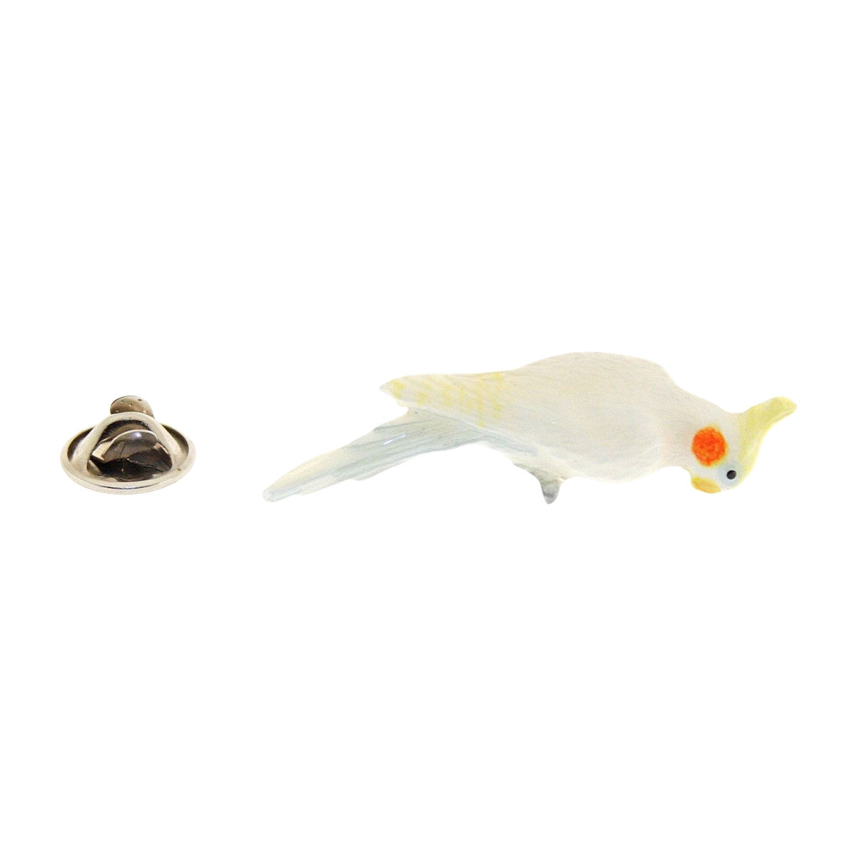 Cockatiel White Pin ~ Hand Painted ~ Lapel Pin ~ Hand Painted Lapel Pin ~ Sarah's Treats & Treasures